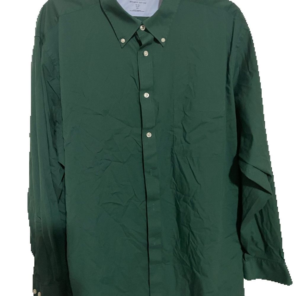 Izod Dark Green Casual Button-Down Shirt